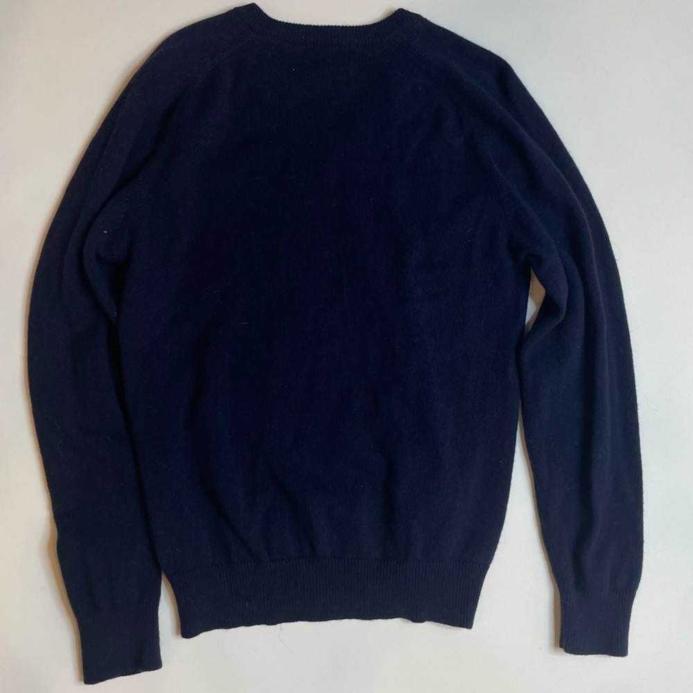 💙🧶 Vintage L.L. Bean Women’s Navy Blue V-Neck Sweater | Size S-Regular 🧶💙 - Picture 9 of 12